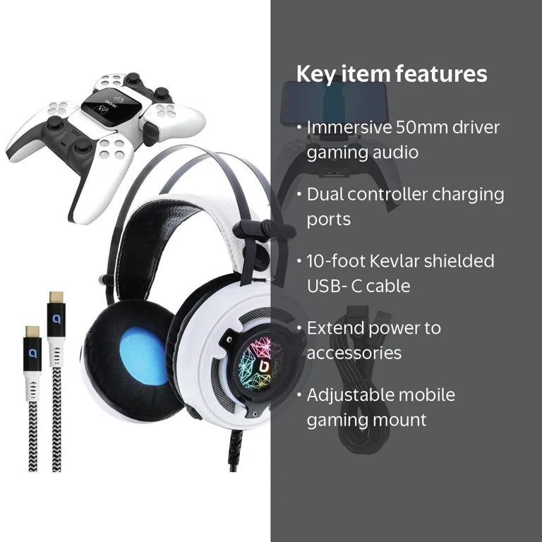 Bionik Pro Kit For PlayStation 5: Powerful 50mm Gaming Headset