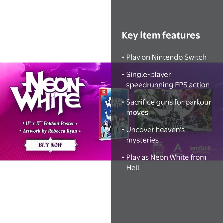 Neon White for Nintendo Switch, Speed Running FPS Game - Walmart.com