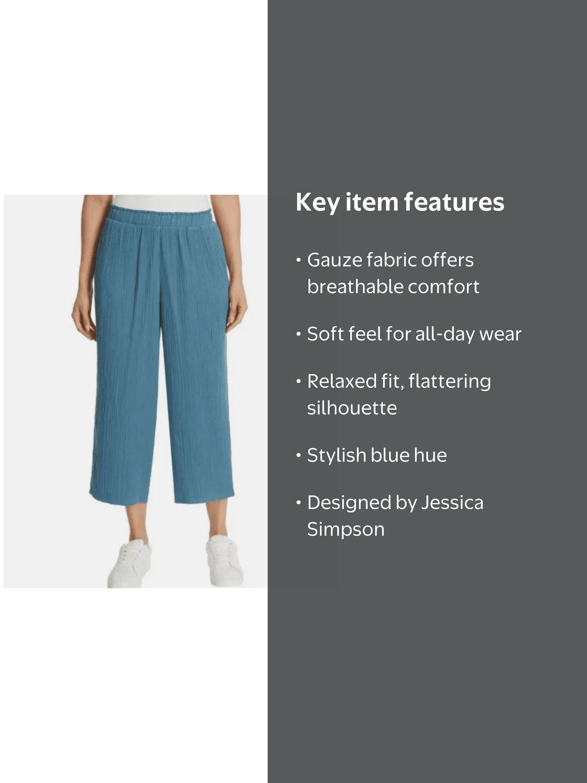 Jessica Simpson Women's Gauze Pant Blue Small - Walmart.com