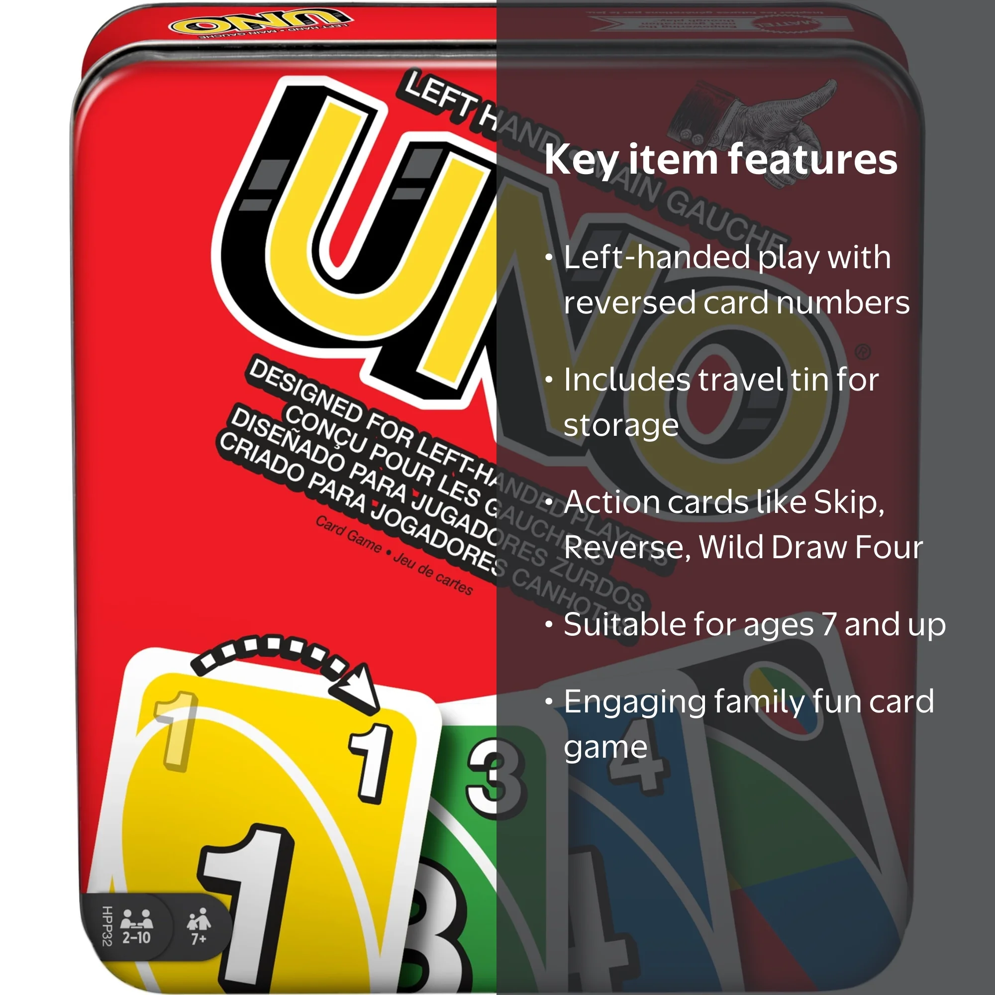 Mattel Games UNO Card Game for Family Night with Cards Specially