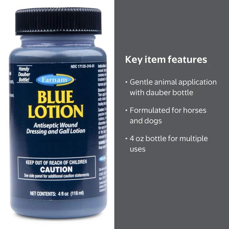 blue lotion wound dressing Farnam Antiseptic & Gall Lotion, 4 oz Antiseptic spray