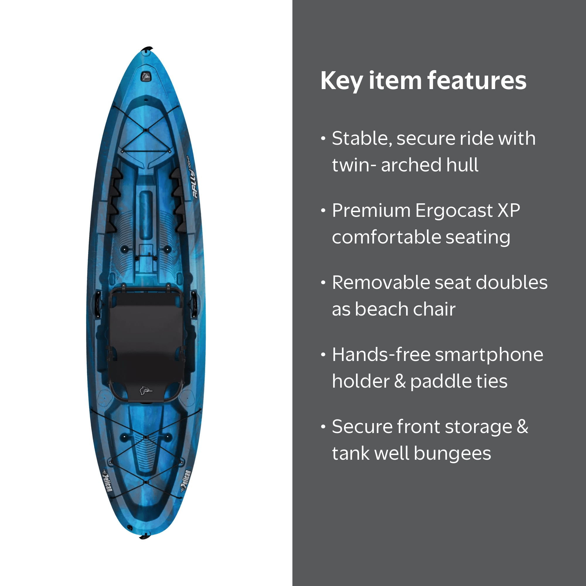 Pelican - Rally 100XP - Sit-on-Top Angler Fishing Kayak - One