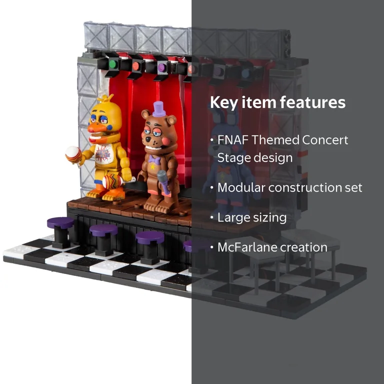 McFarlane FNAF Concert Stage Playset - Large Construction Toy Game