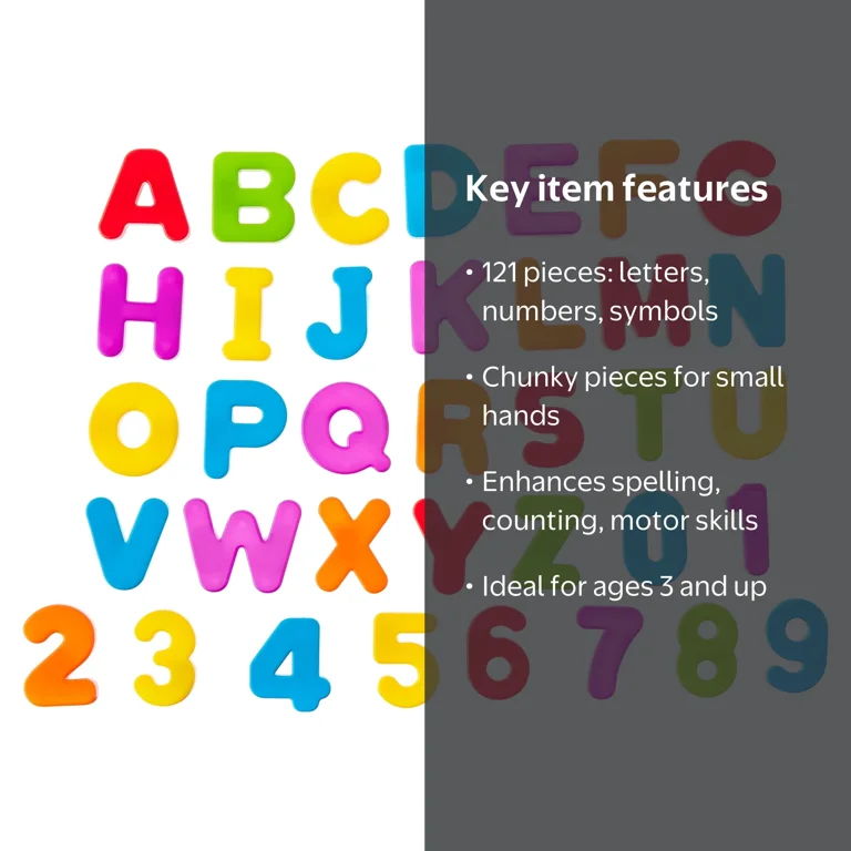 Spark.Create.Imagine Magnetic Letters and Numbers, 121 Pieces