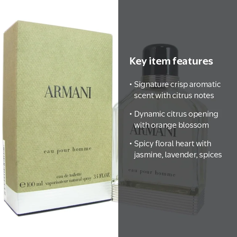 Giorgio Armani Eau Pour Homme Eau De Toilette Natural Spray 3.4 oz