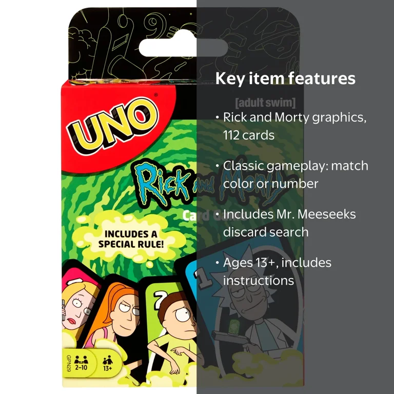 rick and morty yugioh cards & Playing Featuring your favorite characters and unforgettable references from the show UNO Playing Toys: Rick and