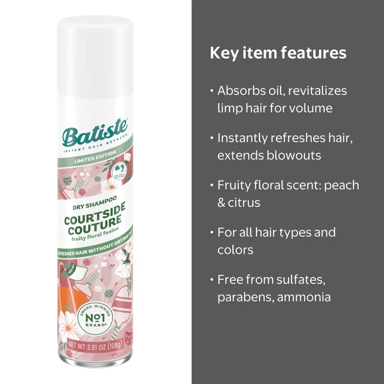 Batiste™ Courtside Couture Limited Edition Dry Shampoo, Absorbs