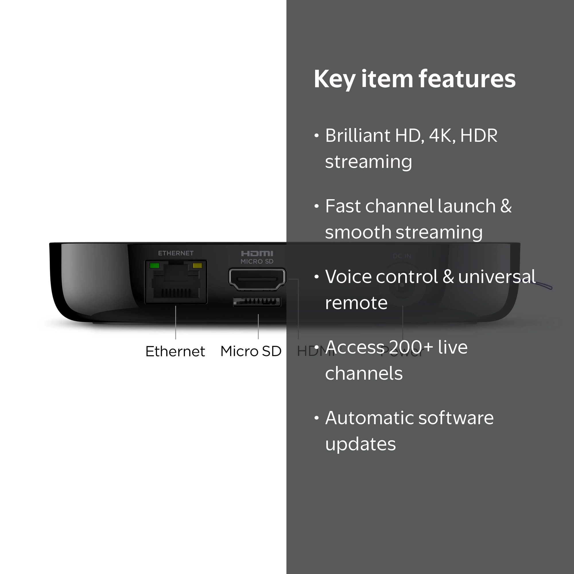 Roku 様 Roku, Streaming Device, 4K HD HDR, with Voice Remote and