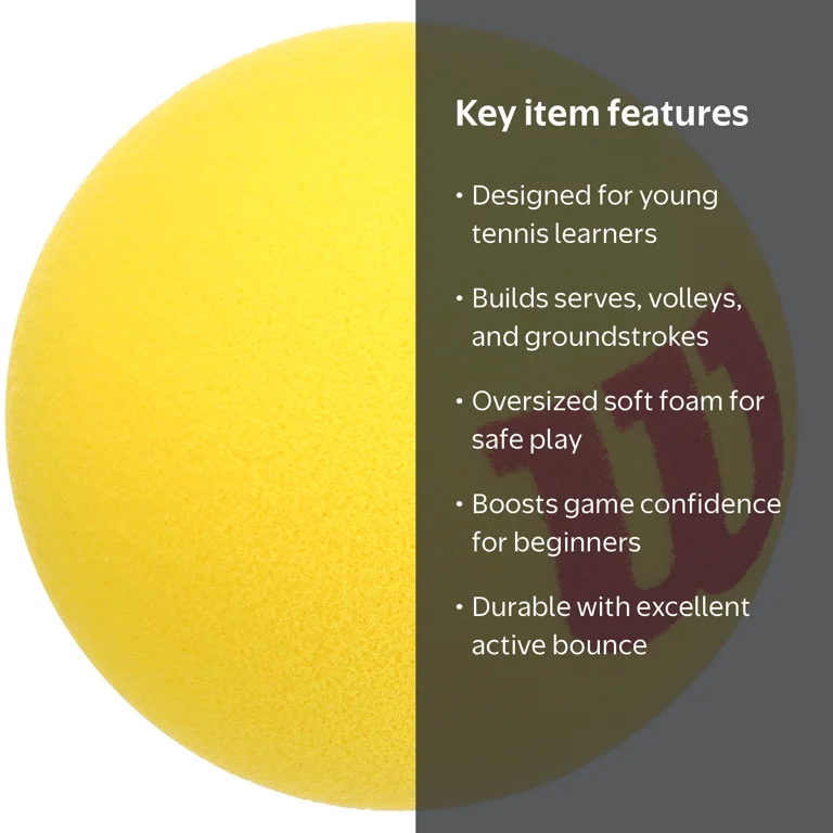 Wilson Sporting Goods Youth Starter Foam Tennis Ball - 3 Ball Pack