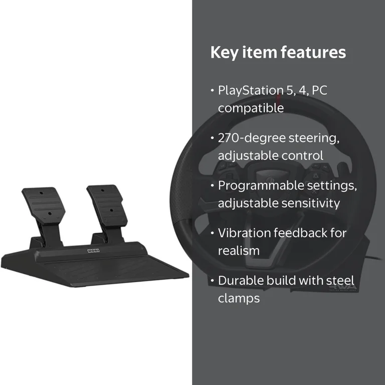 HORI, Racing Wheel APEX, 270-degree turn, PS5, PS4, PC compatible