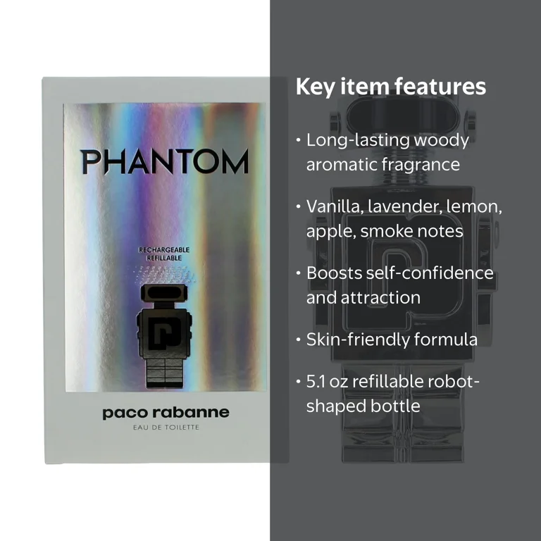 Paco Rabanne Phantom Refillable Men's Eau De Toilette Cologne