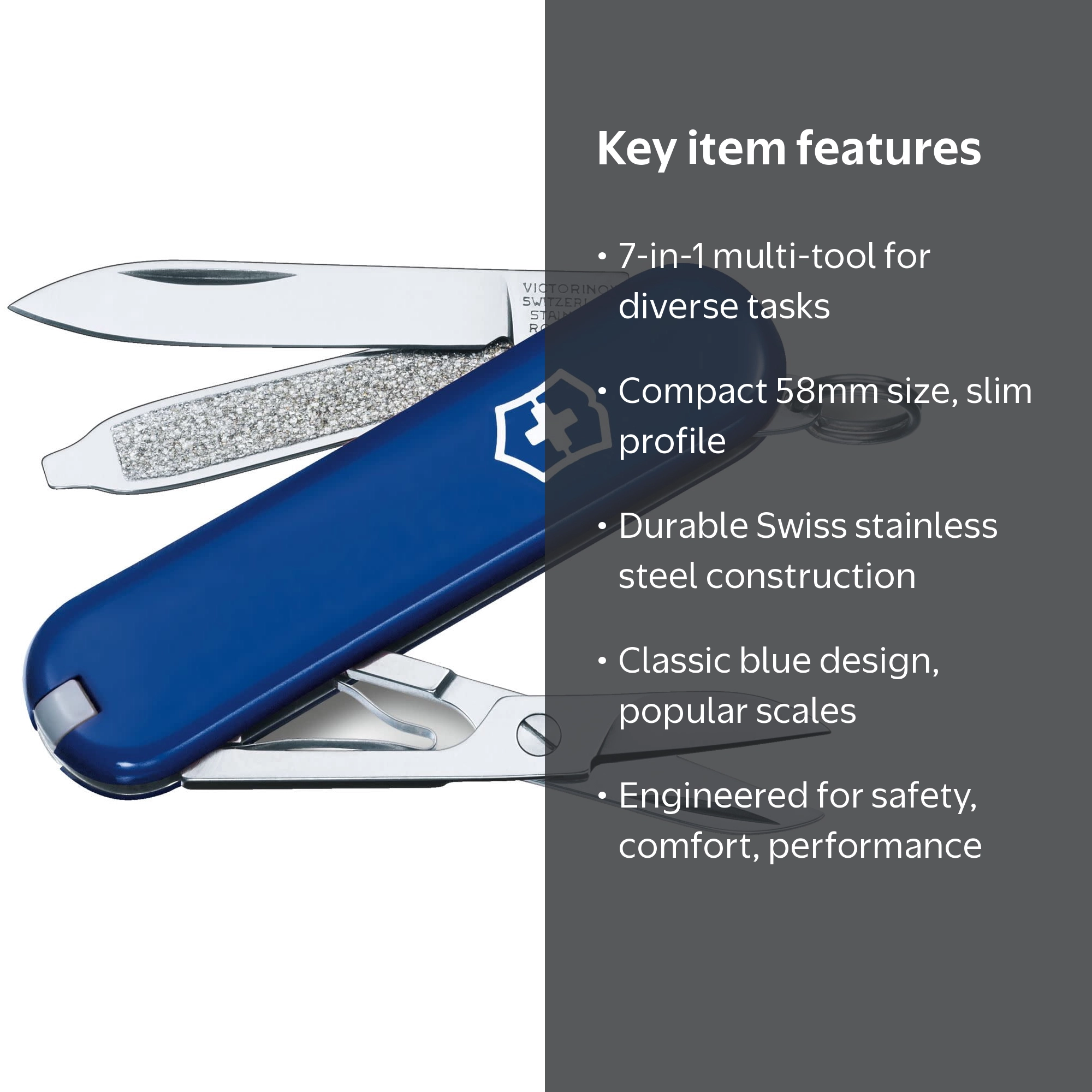 Victorinox Swiss Army Classic SD 7 Function 58 mm Blue Pocket