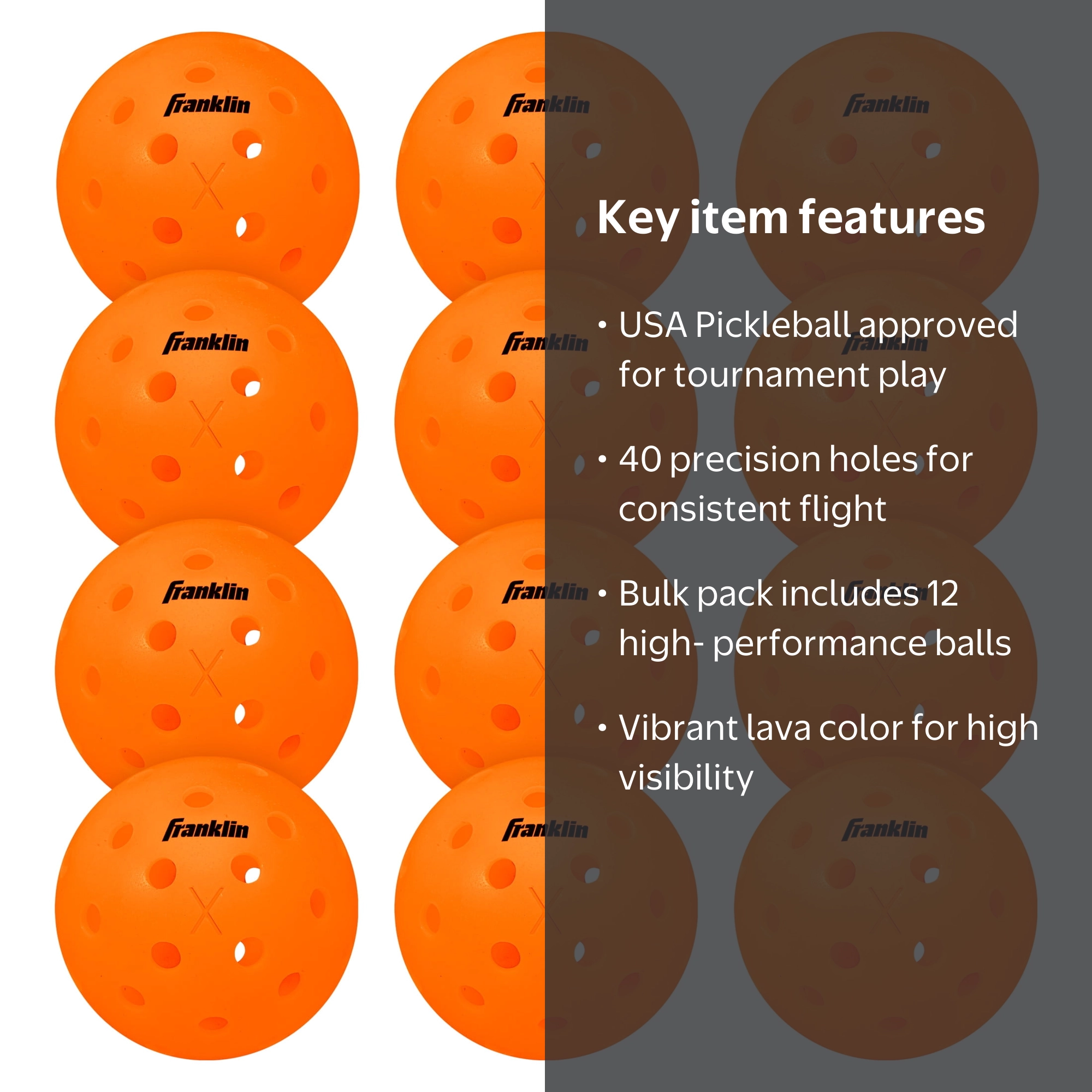 Franklin Sports, Outdoor Pickleballs, Lava, 12 Pack - Walmart.com