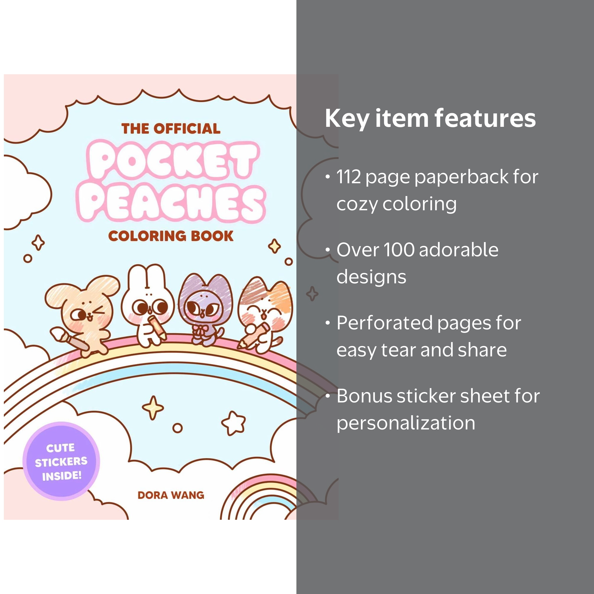The Official Pocket Peaches Coloring Book: Cozy Coloring and Cute