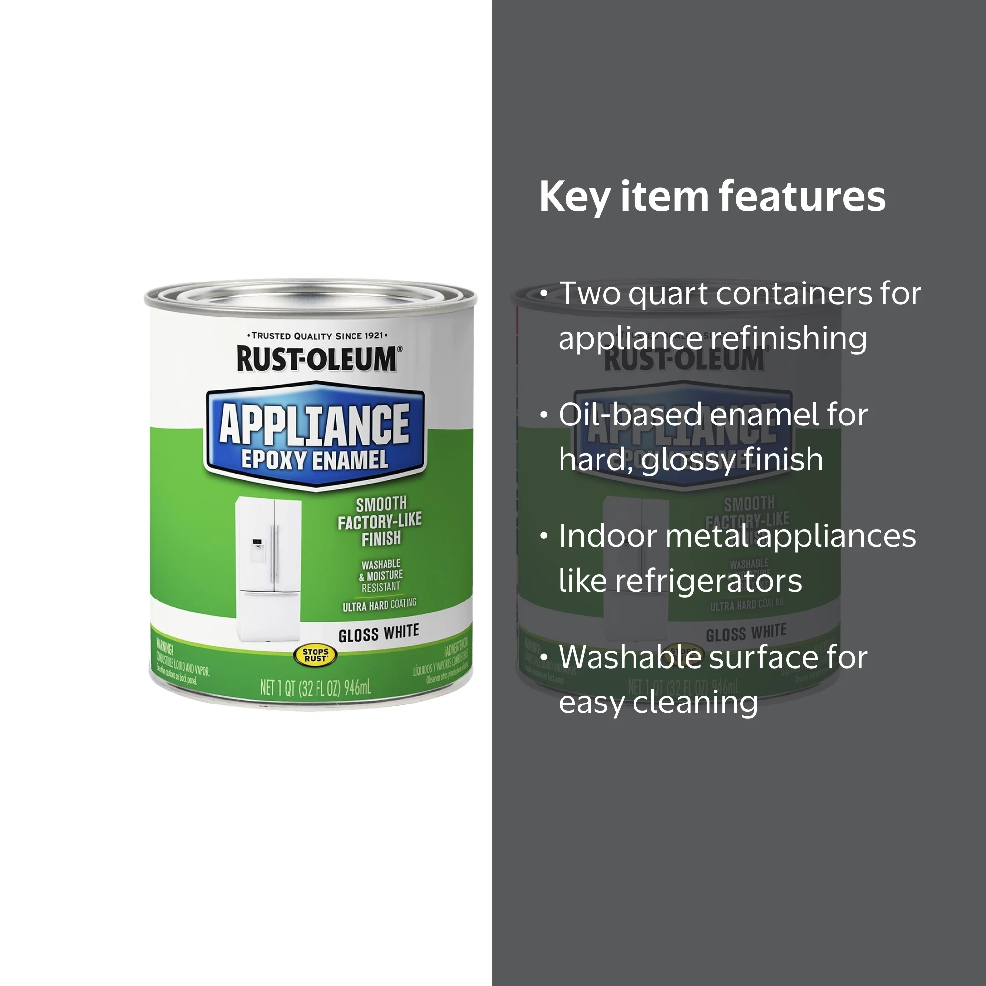衛生日用品 RT-4221968841 2 Pack, White, Rust-Oleum Specialty Gloss Appliance Enamel Paint