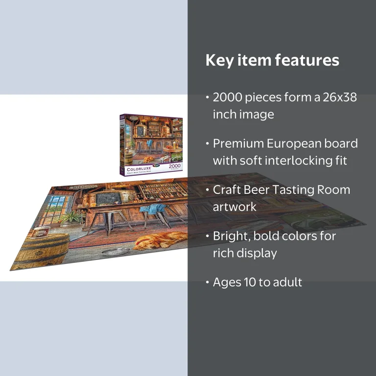 RoseArt Colorluxe 2000-Piece Craft Beer Tasting Room Adult