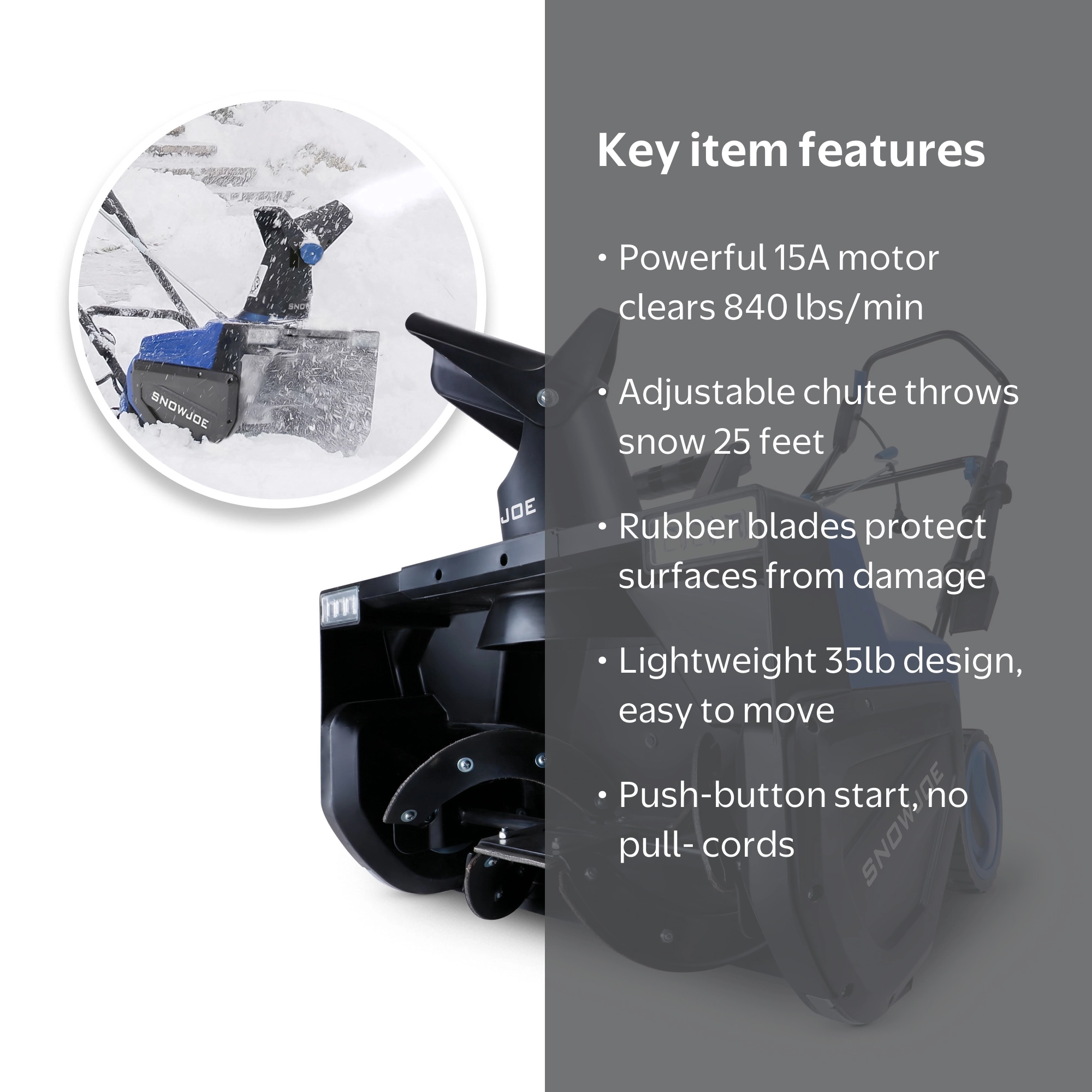 Snow Joe, Electric Snow Blower, SNJ-SJ627E, 22-inch, 15A - Walmart.com