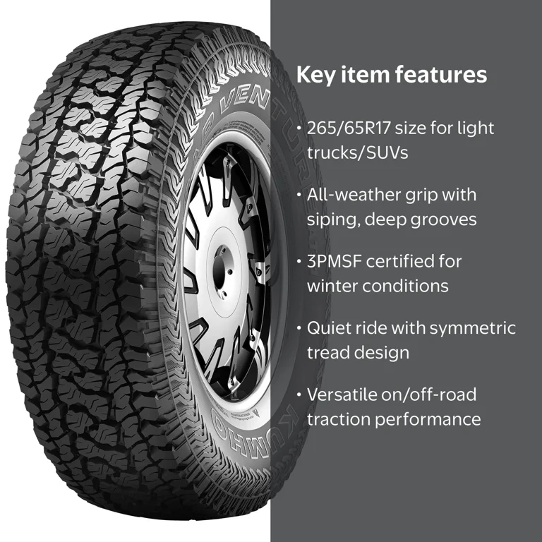 Kumho Road Venture AT51 All Terrain 265/65R17 112T Light Truck