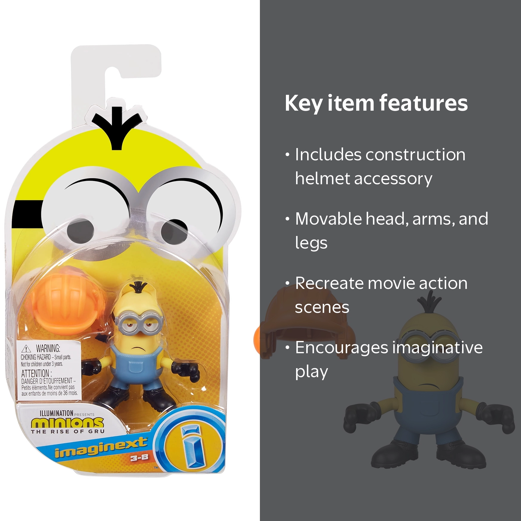 Imaginext Minions Construction Kevin Figure Set - Walmart.com