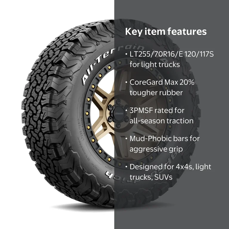 Free Shipping! BFGoodrich All-Terrain T/A KO2 All-Season LT255