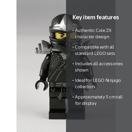 K.KID出品 LEGO Ninjago Kid's Cole ZX Mini Figure with Armor - Walmart.com