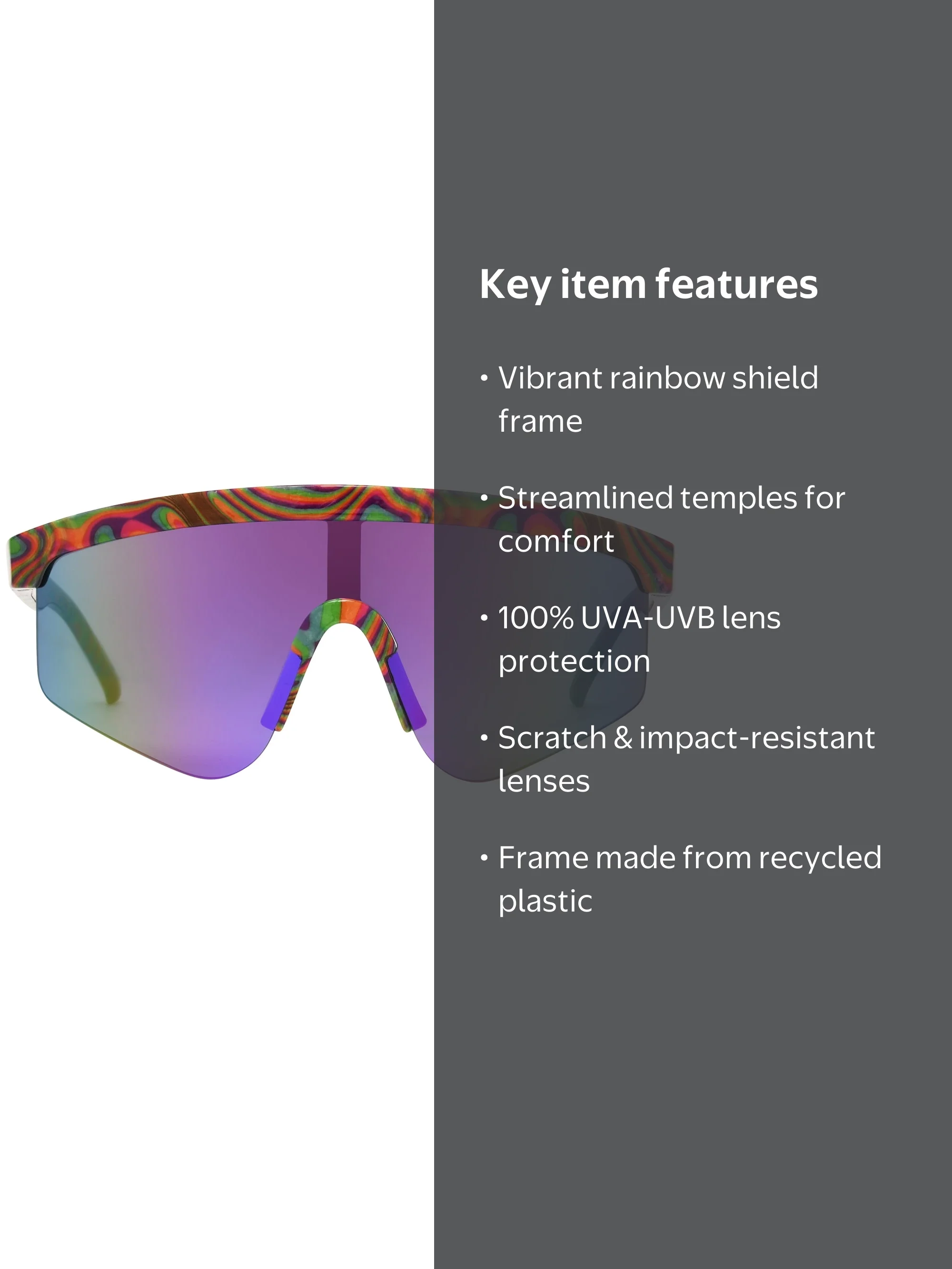Panama Jack® x Foster Grant® Rainbow Shield Men's Sunglasses