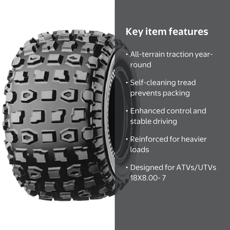 Duro DI-K785 All Terrain ATV UTV Tire, 18X8-7 Size, 2-Star