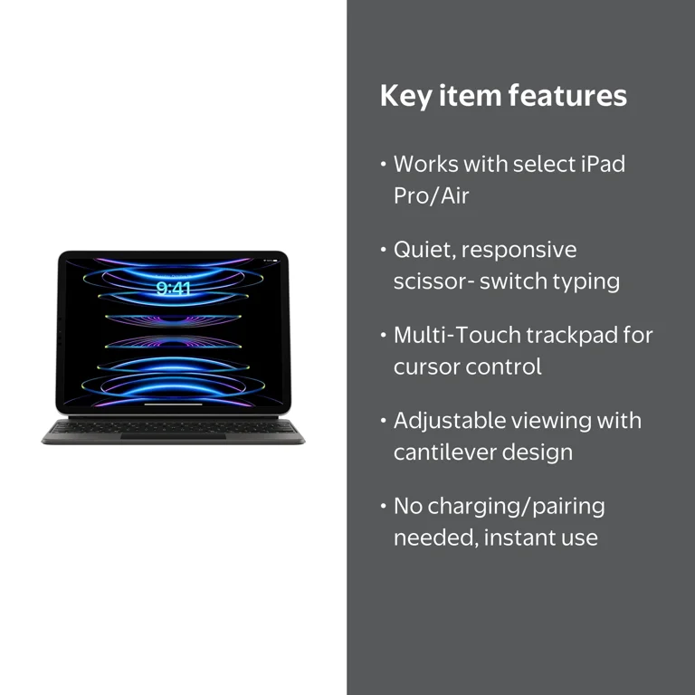 Apple Magic Keyboard for iPad Pro 11-inch (1st-4th gen) & iPad Air
