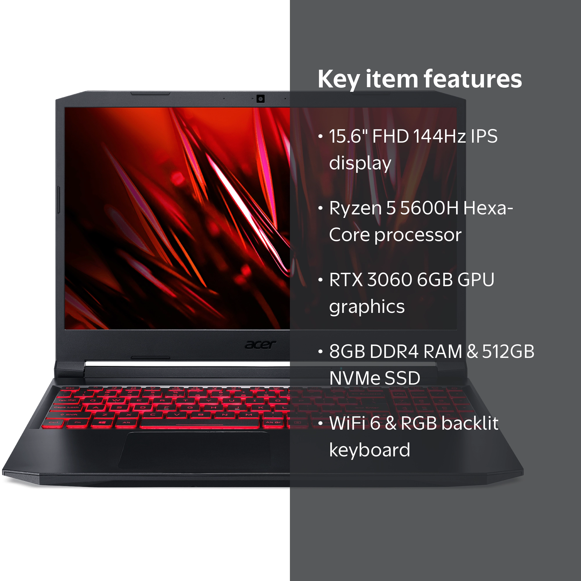 Acer Nitro 5 Gaming Laptop, 15.6