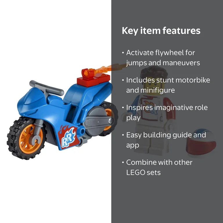 LEGO City Stuntz Rocket Stunt Bike 60298 Building Set (14 Pieces