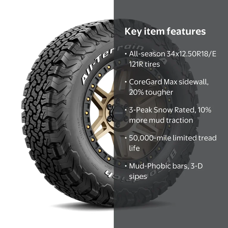 タイヤ・ホイール BFGoodrich All-Terrain T/A KO2 BFGoodrich All-Terrain T/A KO2 All-Season 34x12.50R18/E 121R Tire