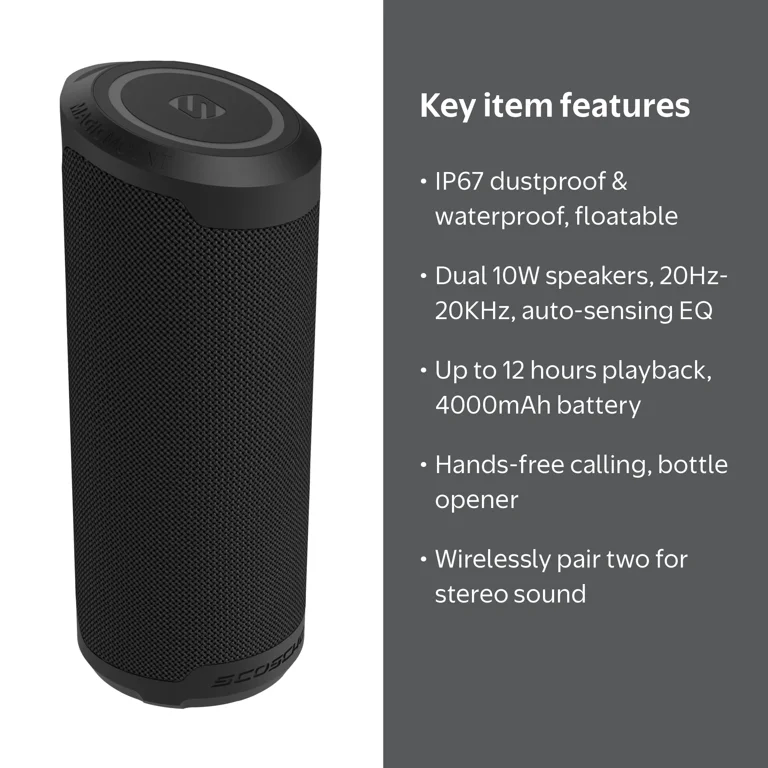 Scosche BoomBottle MagSafe IP67 Waterproof/Dustproof Portable