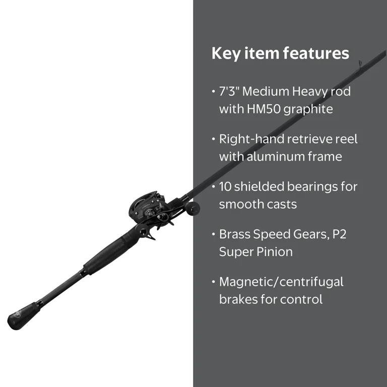 custom baitcaster combo Abu Garcia VNDC701MH/SXLP-L Vendetta Baitcast shielded stainless steel ball bearings plus Zero Bait Casting Reel Best Baitcaster