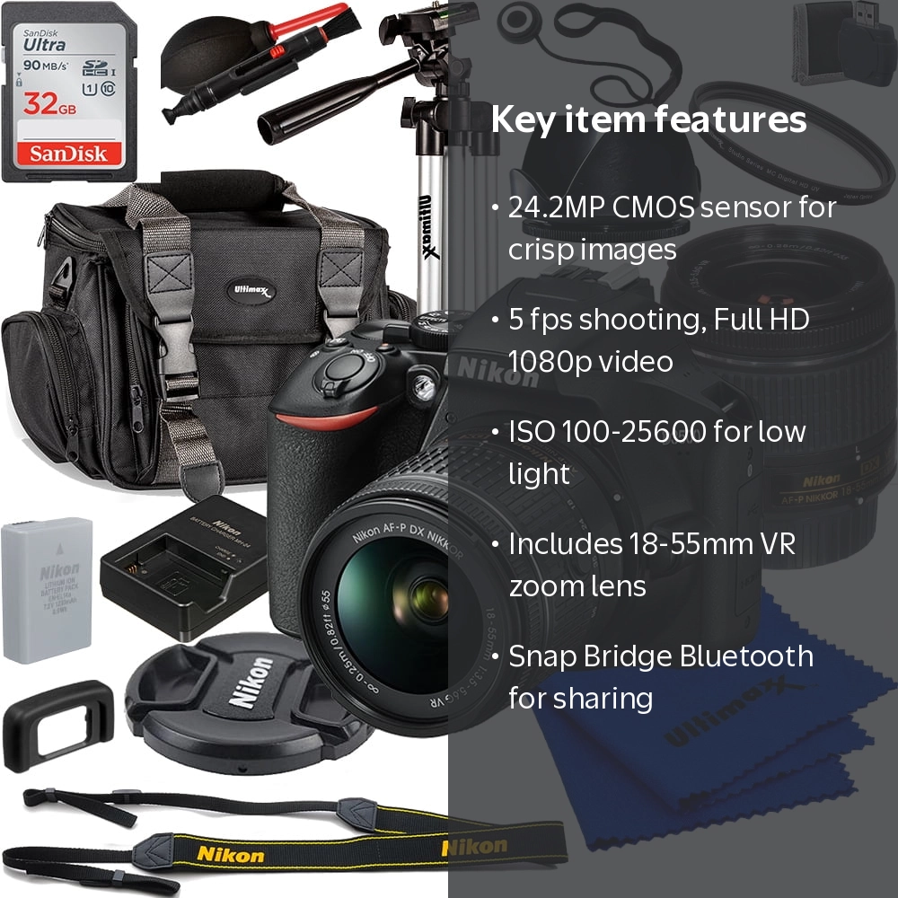 Ultimaxx Nikon D3500 DSLR Digital Camera Photography Bundle - 18