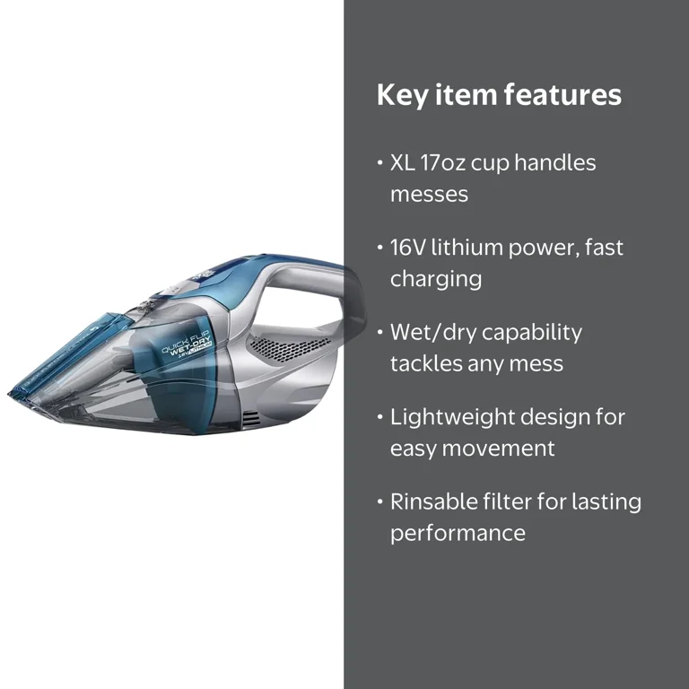 Dirt Devil, Hand Vacuum, BD30225, Wet-Dry Cordless - Walmart.com