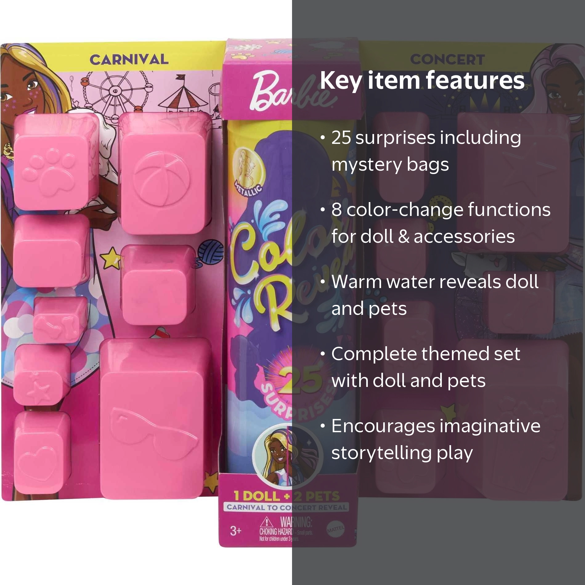 Barbie Day-To-Night Color Reveal Doll, 25 Surprises & Accessories