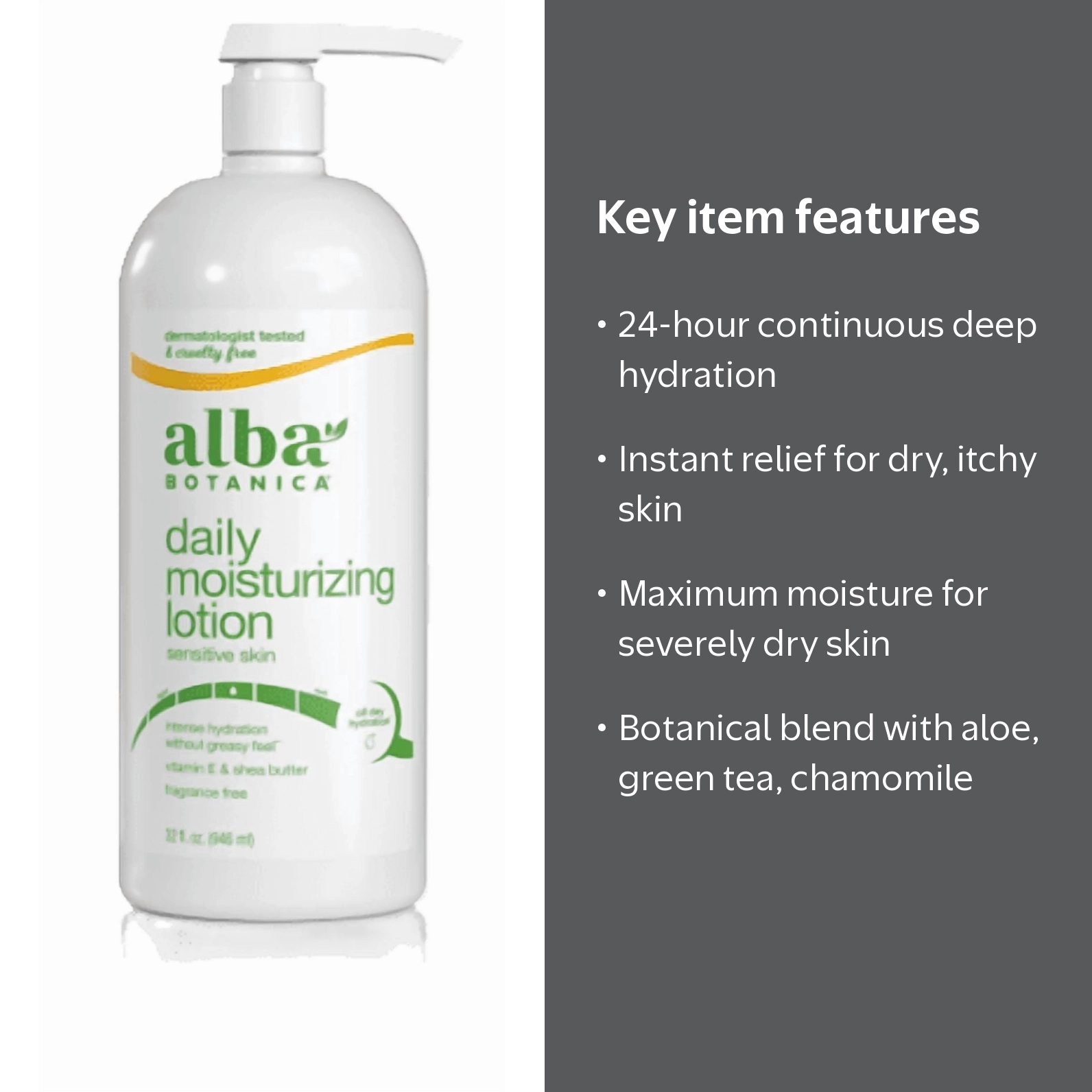 Alba Botanica, Body Lotion, Very Emollient, Dry Skin Formula, 32