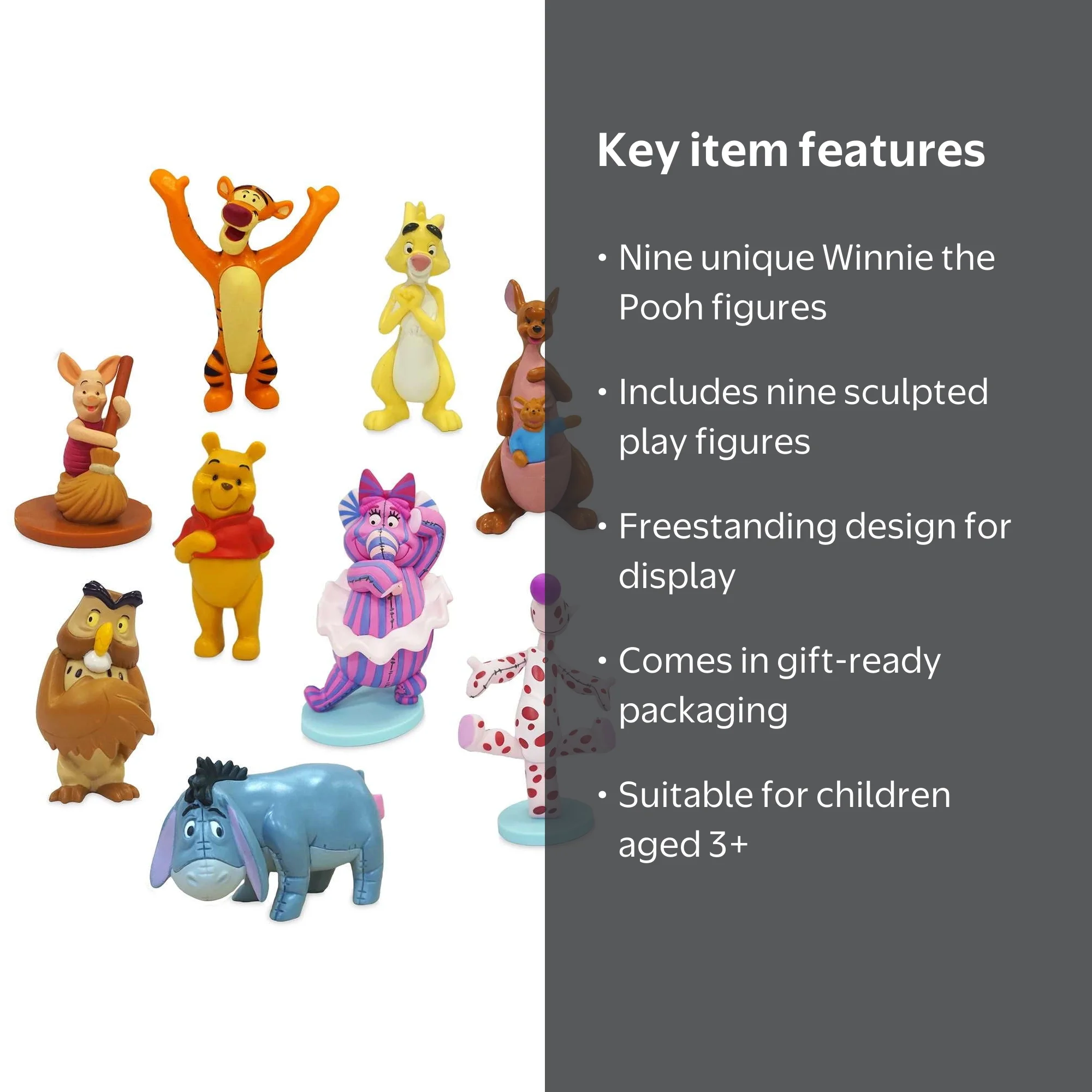 Disney Winnie the Pooh Deluxe Figure Set, Tigger, Piglet, Play Set