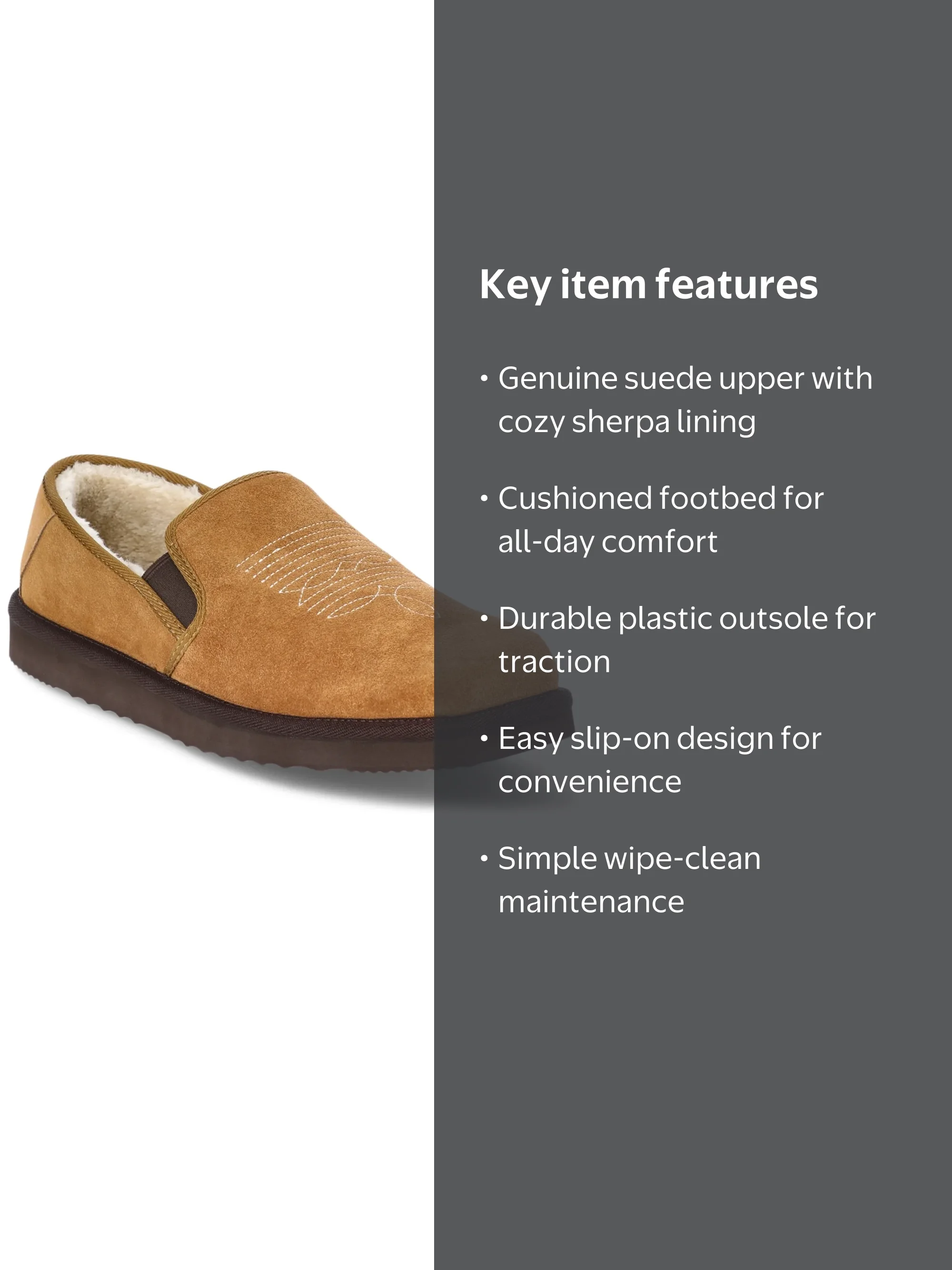 George Men's Genuine Suede Western Slippers - Walmart.com