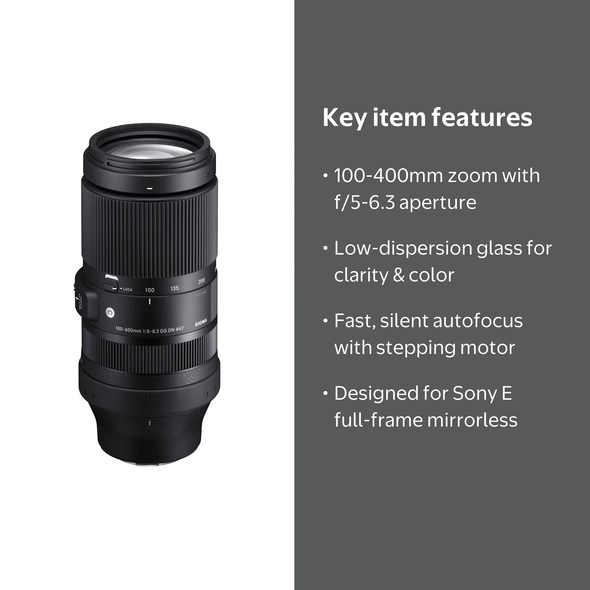 Sigma 100-400mm f/5-6.3 DG DN OS Contemporary Versatile Telephoto