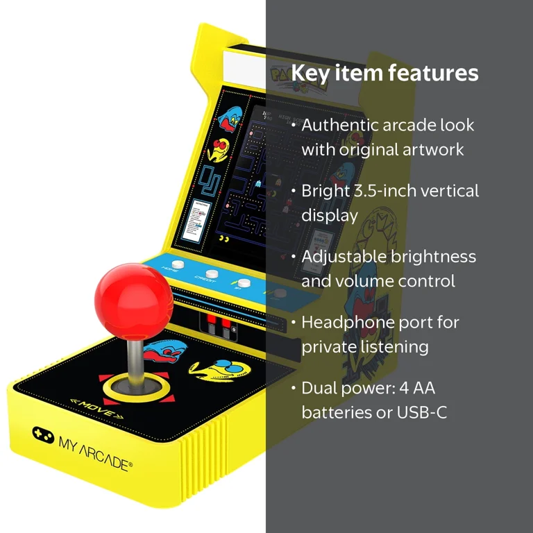 My Arcade Pac-Man Joystick Player Portable Retro Arcade - Walmart.com