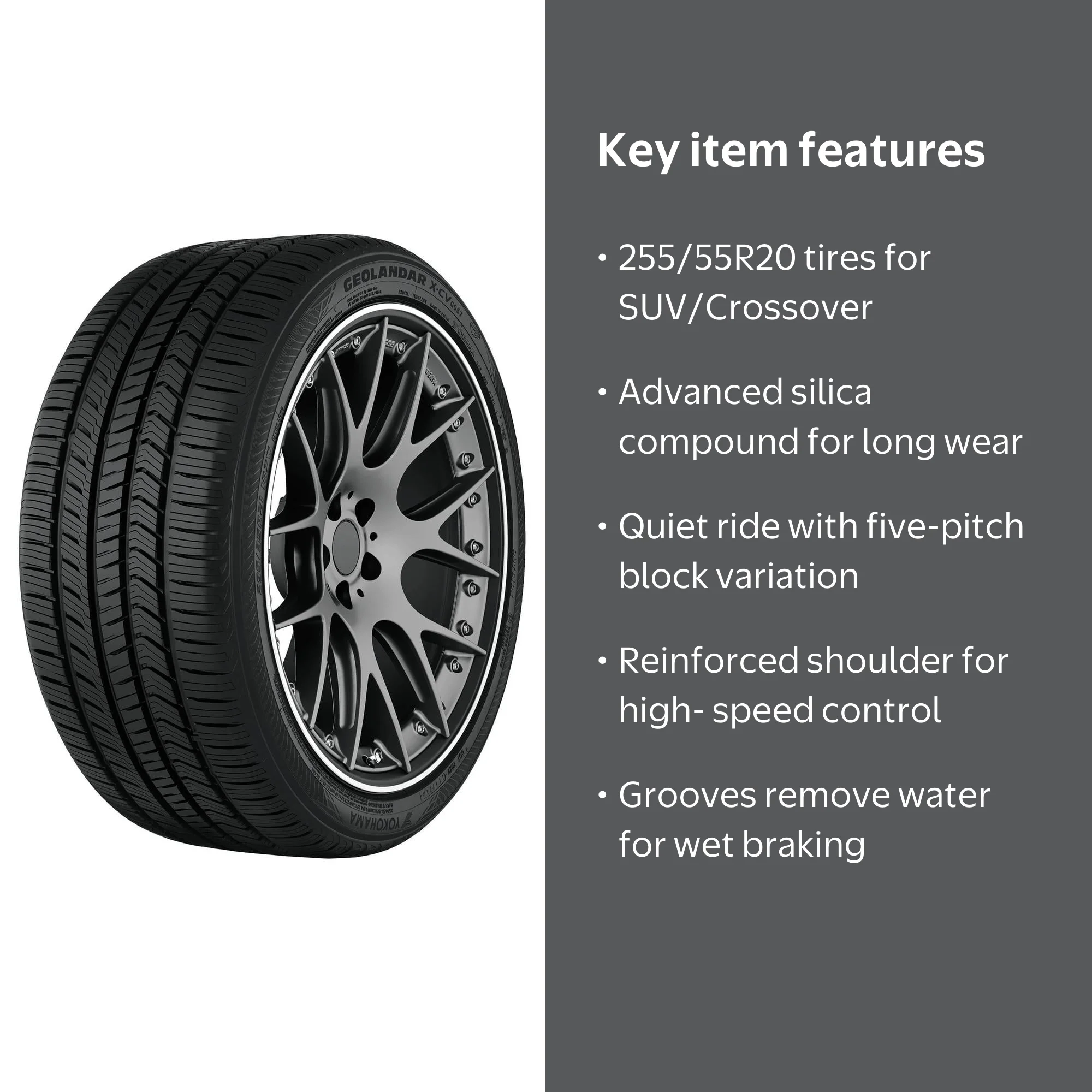Yokohama, Geolandar X-CV All Season Tire, 255/55R20 107V - Walmart.com