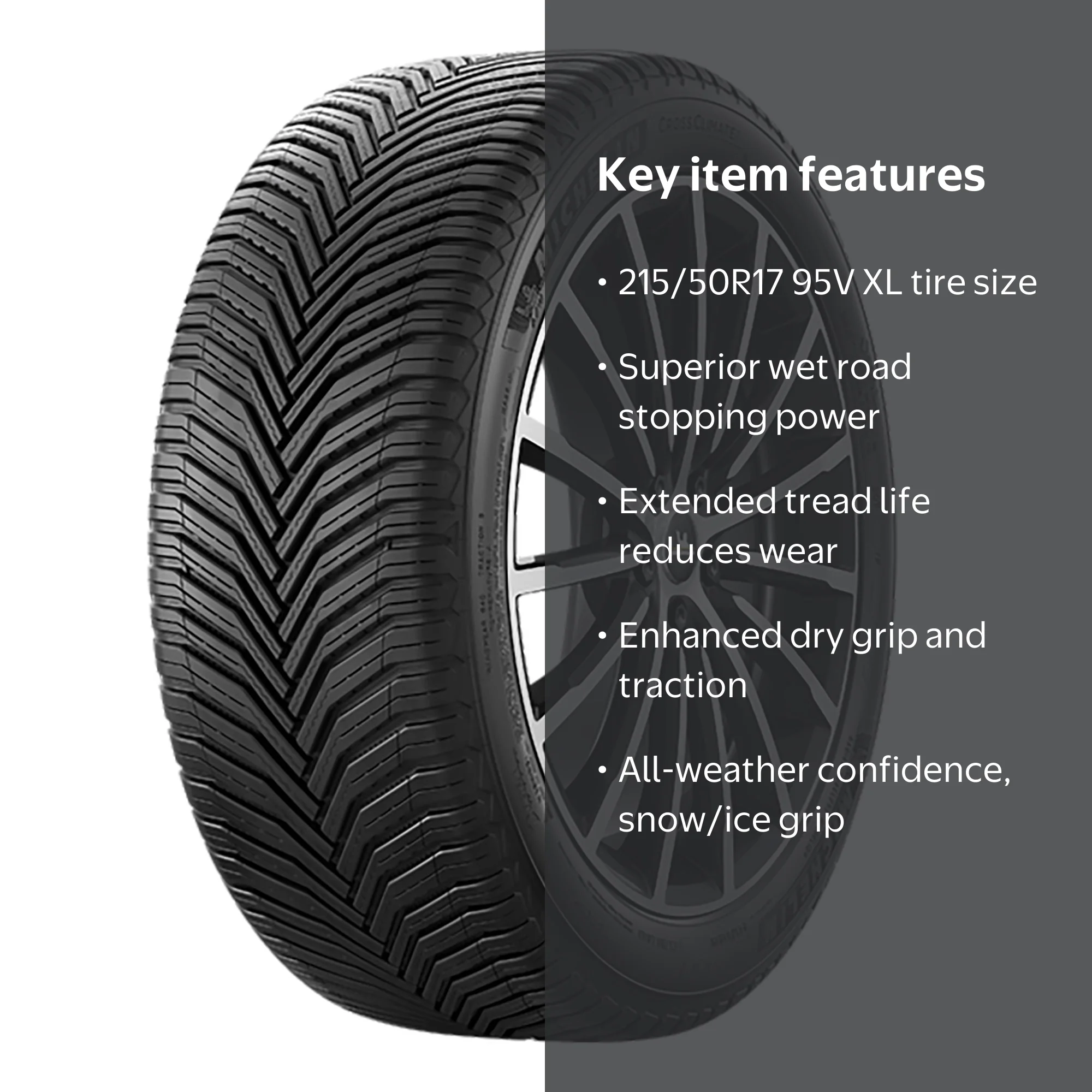 Michelin, All Weather Tire, 215/50R17 95V XL, SUV Crossover