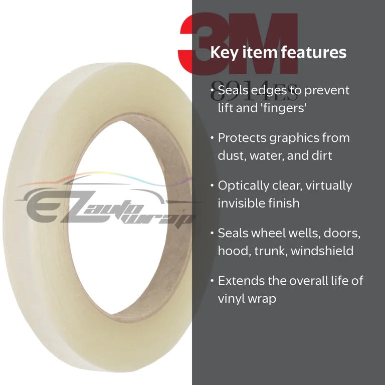 3M, Edge Sealer Tape, 8914ES, Gloss Clear 1/2