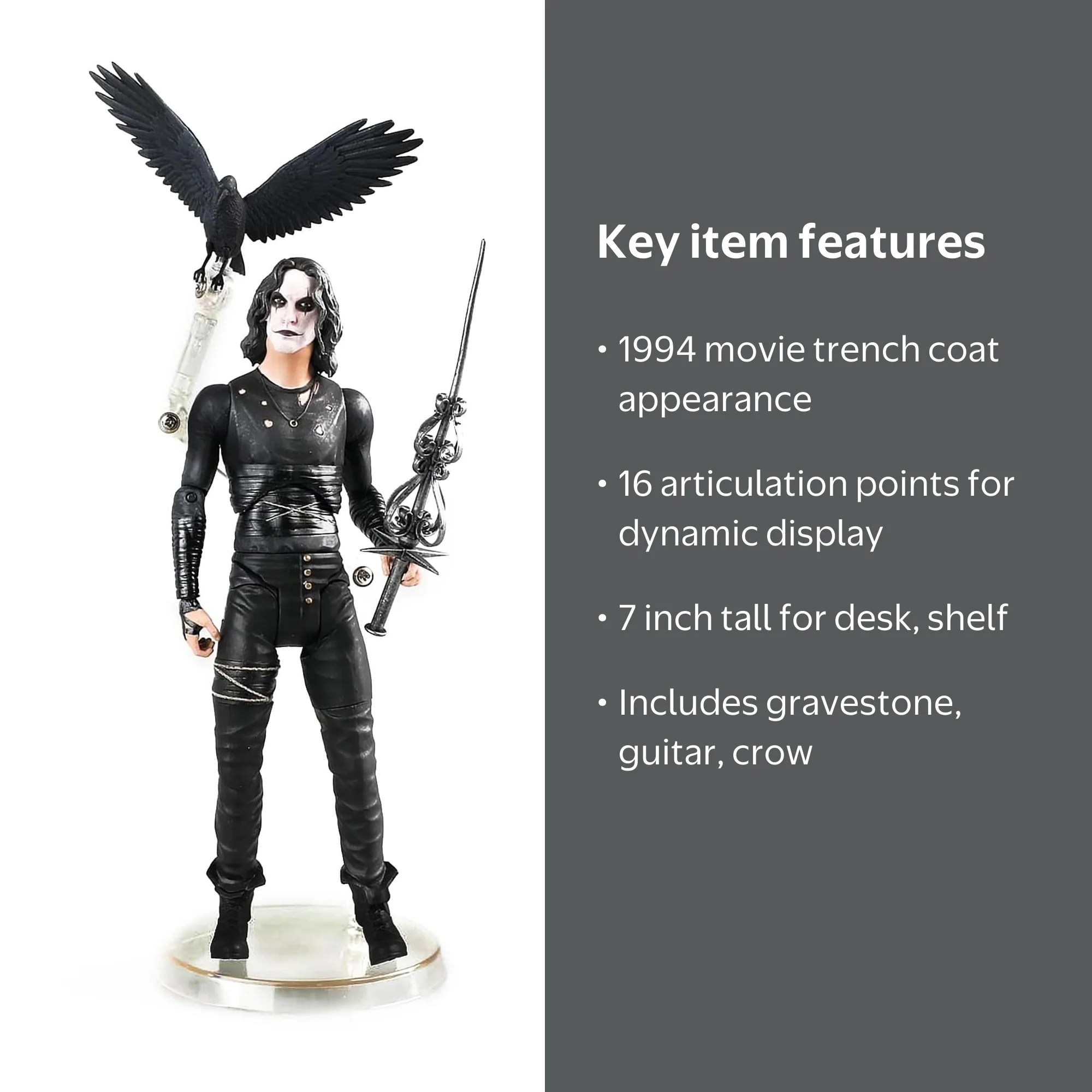 Diamond Select Toys The Crow Eric Draven Deluxe 7 Inch Action