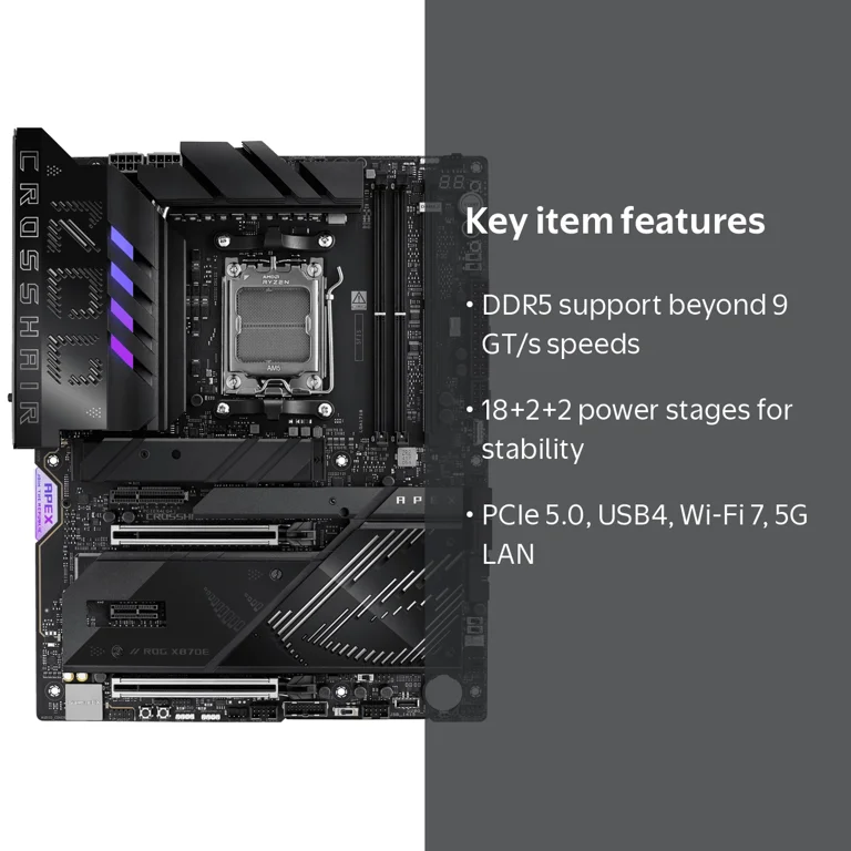 ASUS ROG Crosshair X870E AMD AM5 ATX Motherboard