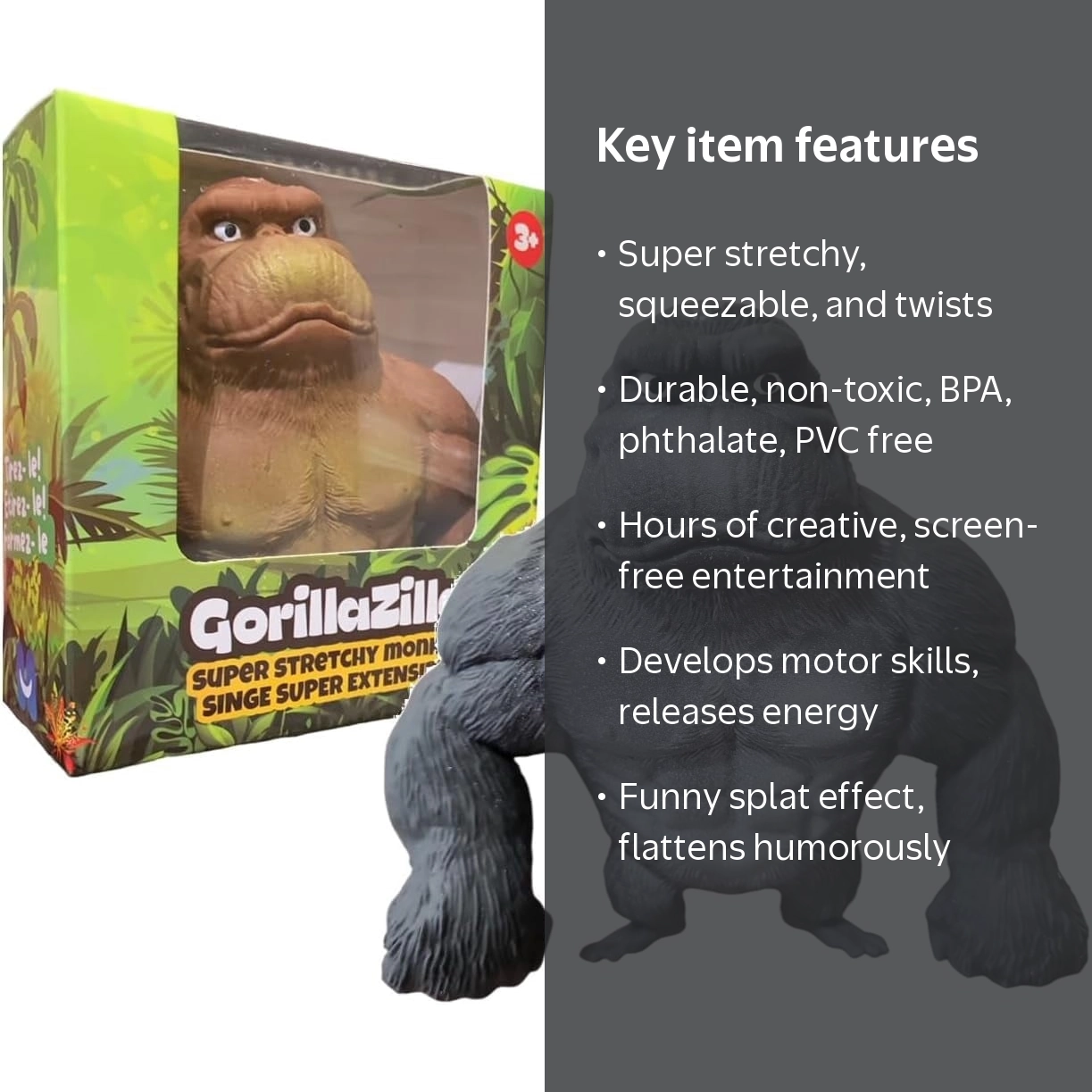 GorillaZilla Super Stretchy Monkey Novelty and Gag Toys - Walmart.com