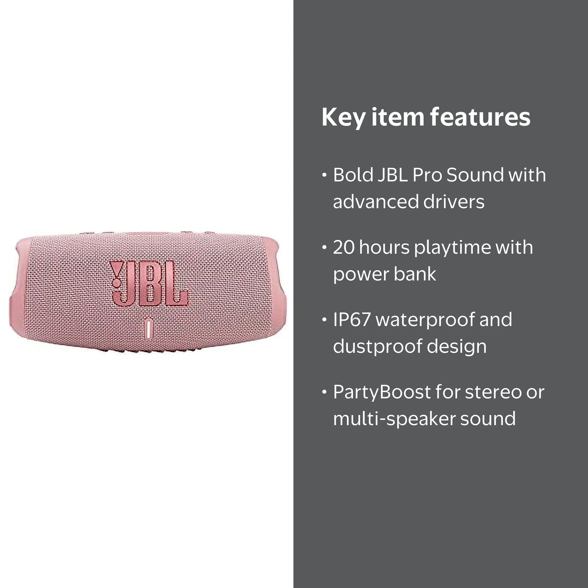 JBL Charge 5 - Wireless Portable Bluetooth Speaker with Loud Bass