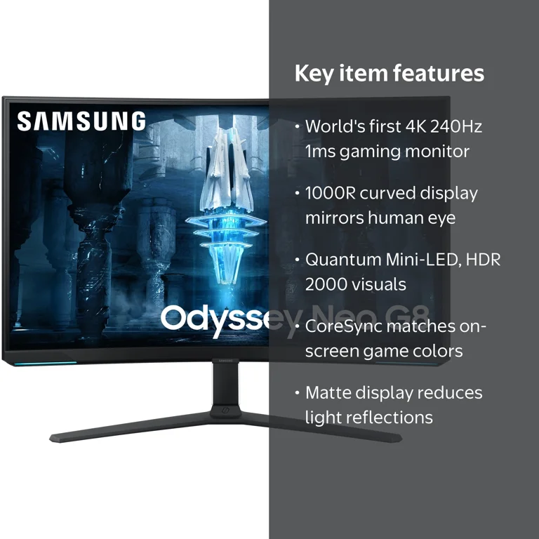 Samsung, Gaming Monitor, LS32BG852NNXGO, 32