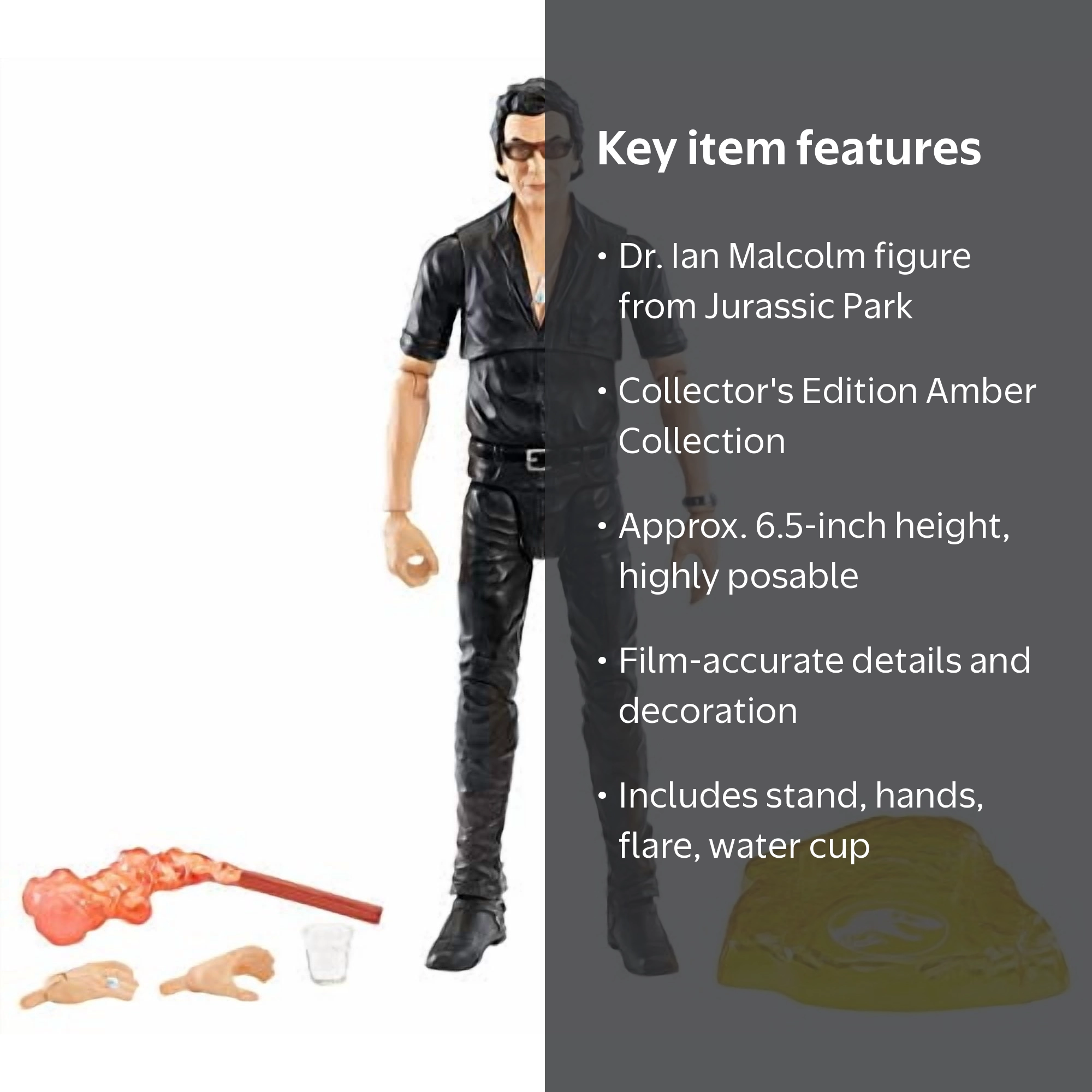 Mattel Jurassic World Amber Collection Dr. Ian Malcolm 6.5-inch